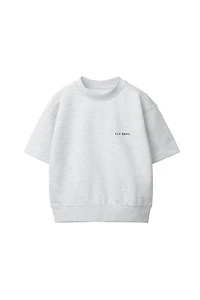 SWEAT MANCHES COURTES INSCRIPTION EN RELIEF
