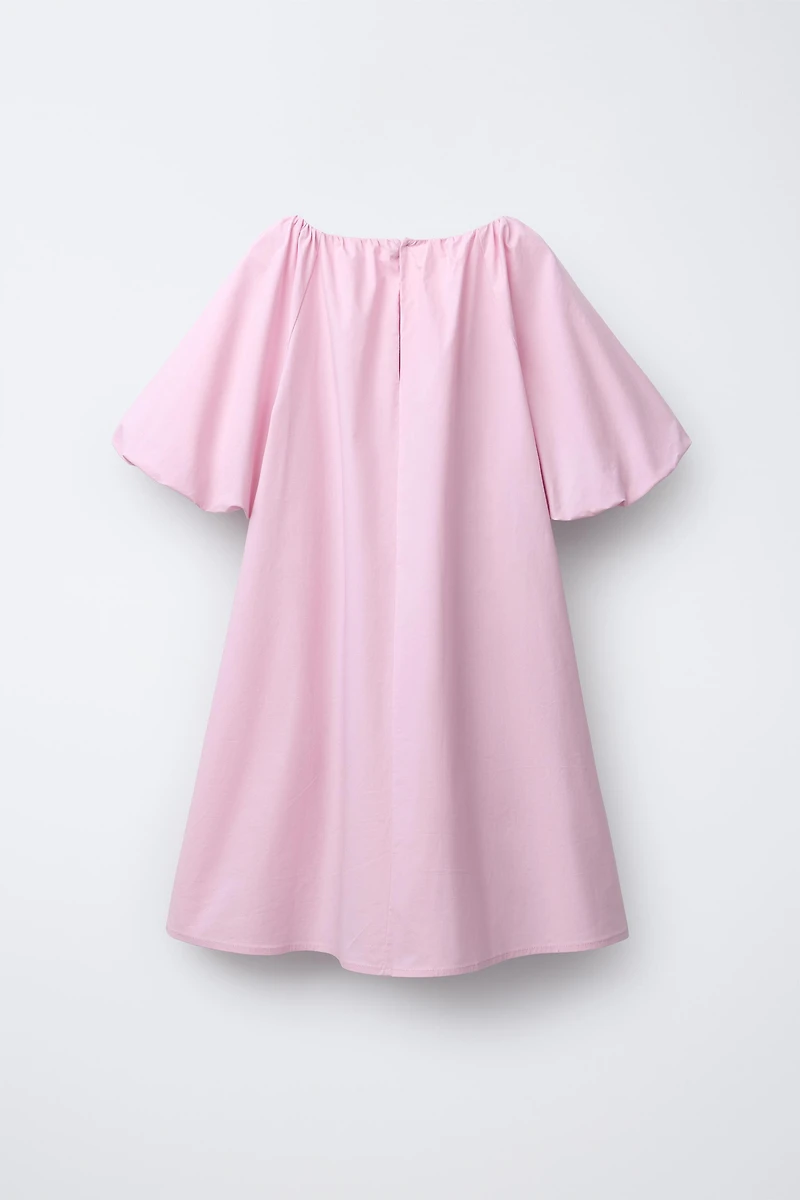 FLORAL POPLIN DRESS