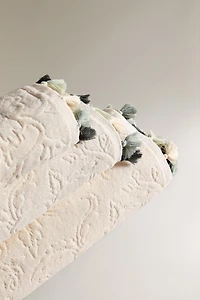 JACQUARD POMPOM BATH TOWEL