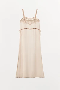 ROBE MIDI BRODERIES NŒUDS