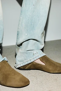 SUEDE LOAFERS WITH TASSELS