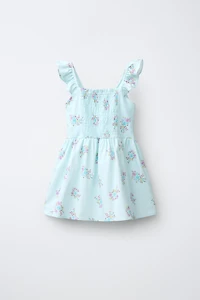 ROBE À VOLANTS IMPRIMÉ FLEURI