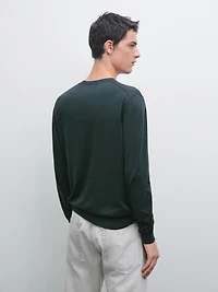 V-neck knit sweater