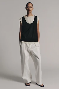 COMBINATION KNIT TOP