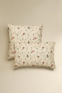 TAIE D’OREILLER COTON LIN FLEURS | KATHARINE POLE