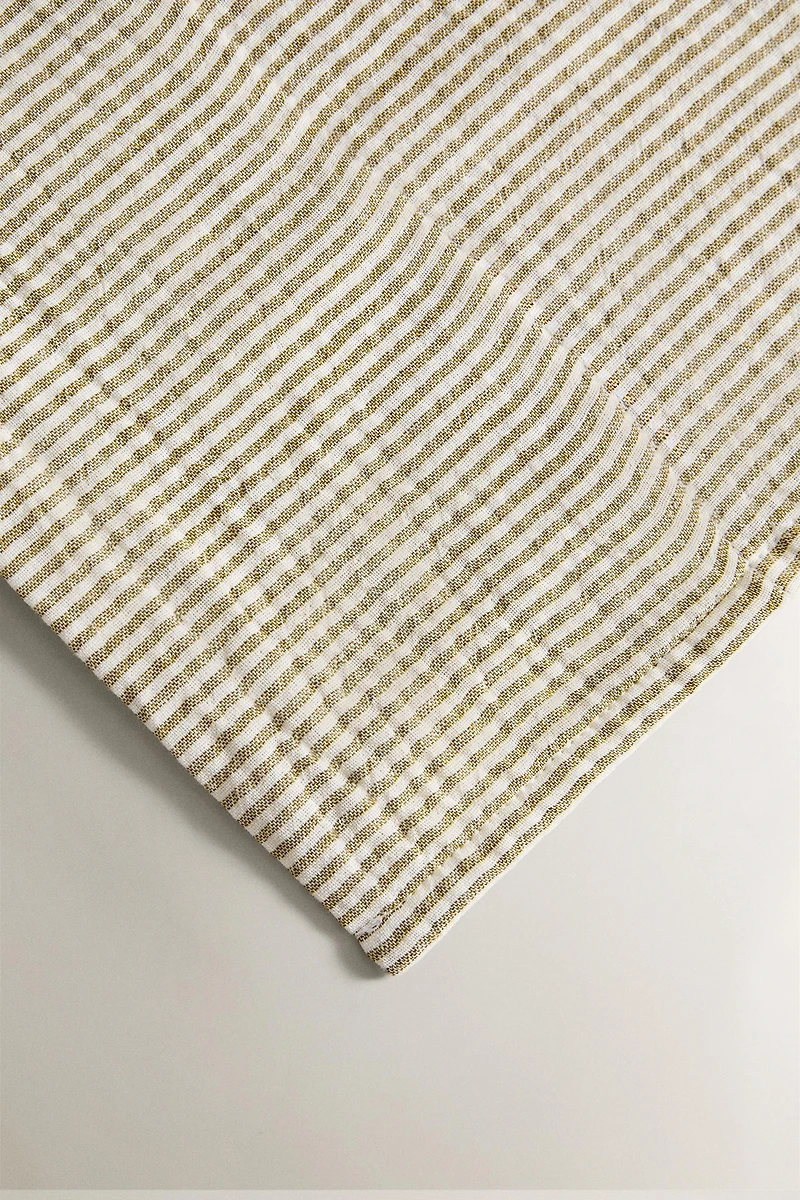 CHILDREN'S STRIPED MUSLIN FLAT SHEET