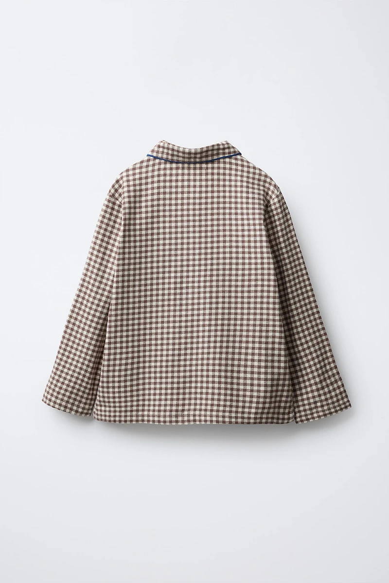 6-14 ANS/ PYJAMA EN FLANELLE À CARREAUX VICHY