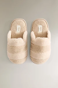 CHILDREN'S FAUX SHEARLING MULE SLIPPERS