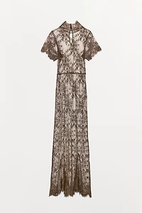 HIGH NECK LACE DRESS