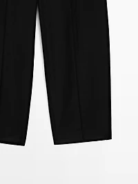 Barrel fit trousers with elasticated waistband