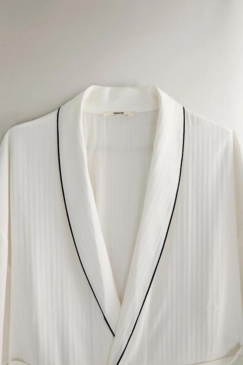ROBE DE CHAMBRE JACQUARD RAYURES
