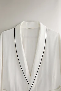 ROBE DE CHAMBRE JACQUARD RAYURES