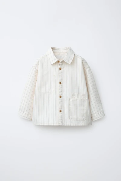 COMFY STRIPED OVERSHIRT