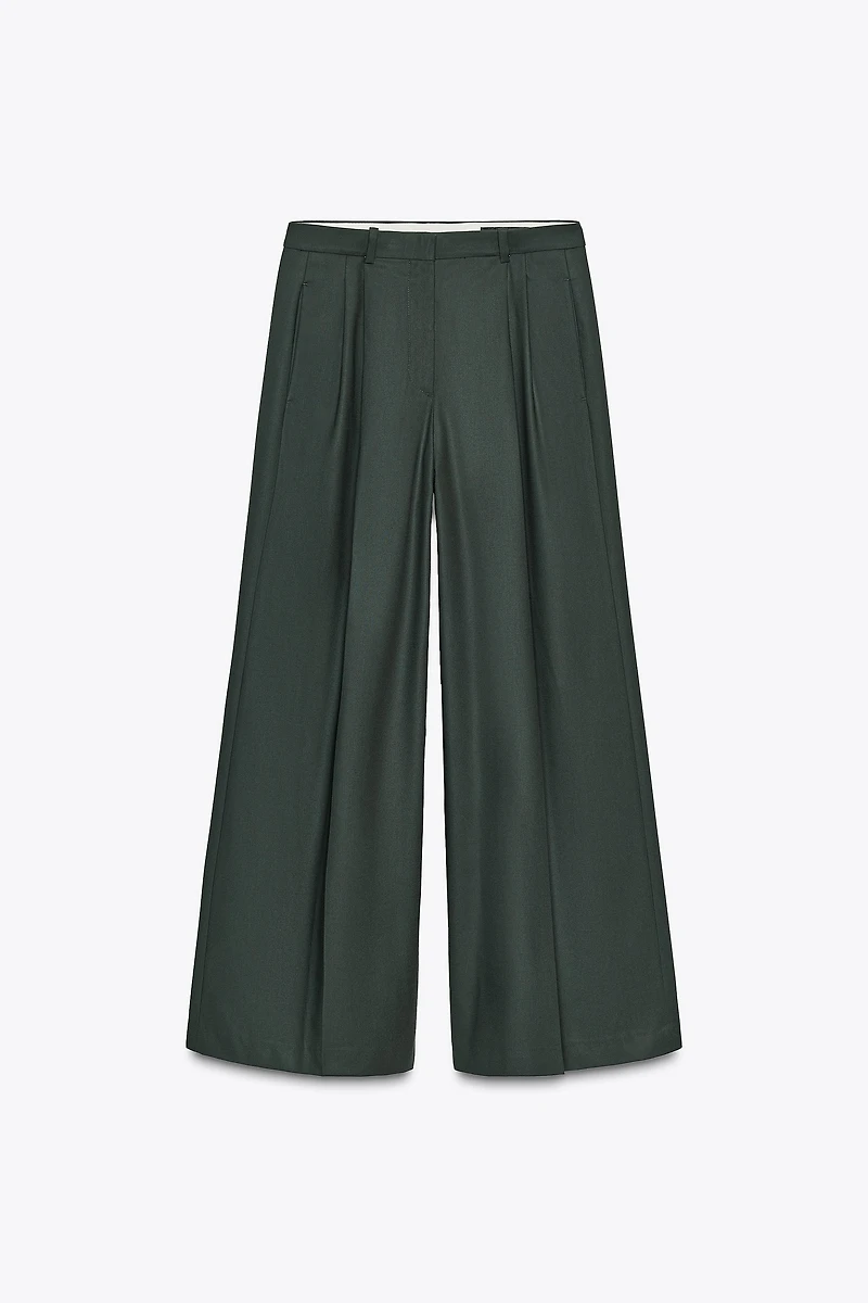 PLEATED WIDE LEG PANTS ZW COLLECTION