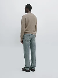 Pull en maille 100 % laine à col rond