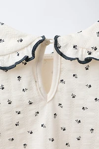 FLORAL PETER PAN COLLAR TOP