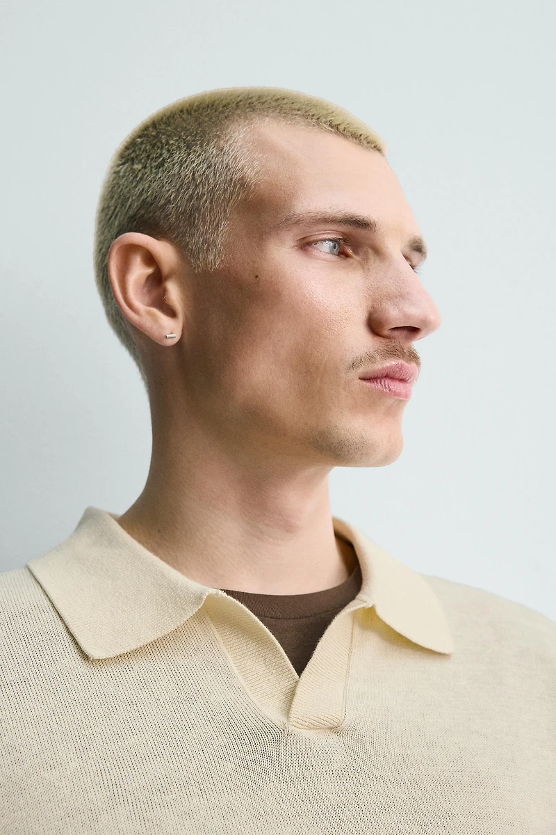 POLO EN MAILLE DE CHANVRE ET COTON
