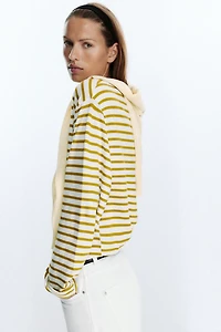T-SHIRT EN COTON FLAMÉ RAYÉ