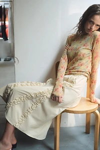 FLORAL PRINT KNIT TOP