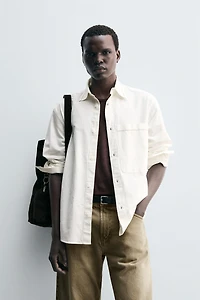 EMBROIDERED COTTON - LINEN SHIRT