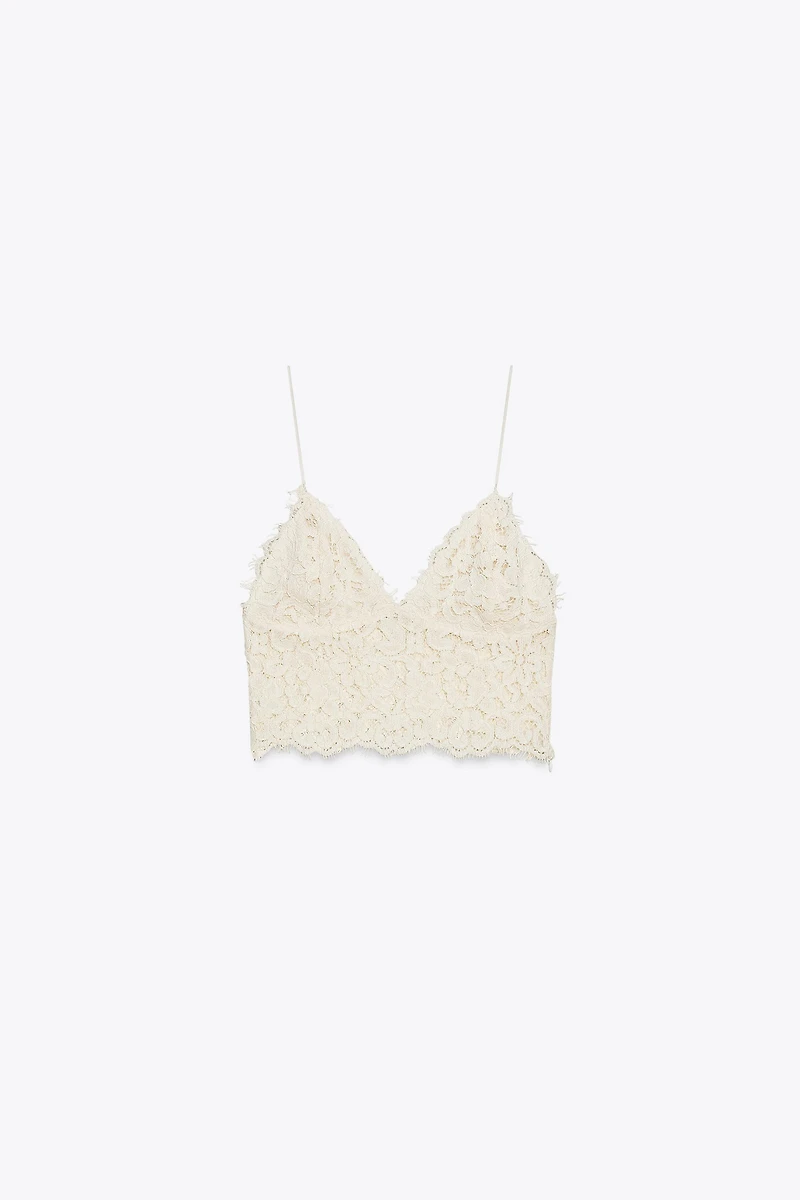 EMBROIDERED CROPPED TOP