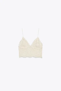 EMBROIDERED CROPPED TOP