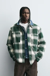 PLAID PADDED OVERSHIRT