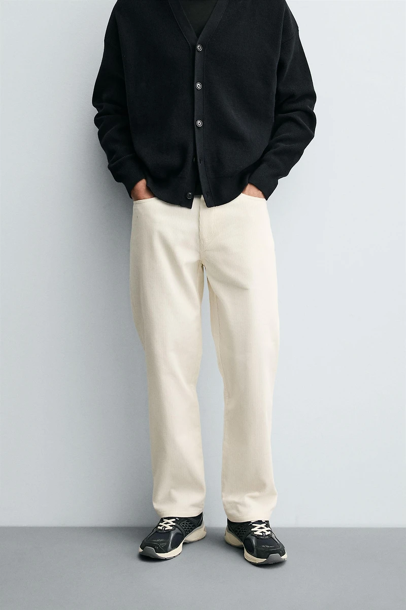 PANTALON REGULAR FIT EN VELOURS CÔTELÉ