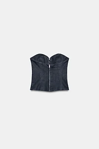 TRF DENIM CORSET TOP