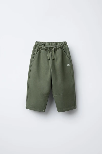 STRAIGHT LOGO PLUSH PANTS