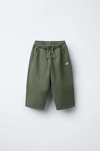 STRAIGHT LOGO PLUSH PANTS