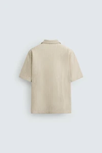 OPEN WEAVE HERRINGBONE SHIRT