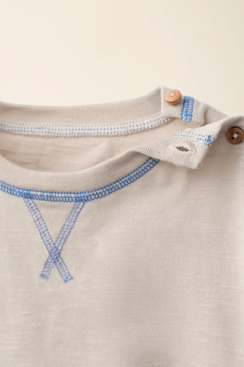 TOPSTITCHED T-SHIRT CREATED BY CARAMEL LONDON X ZARA
