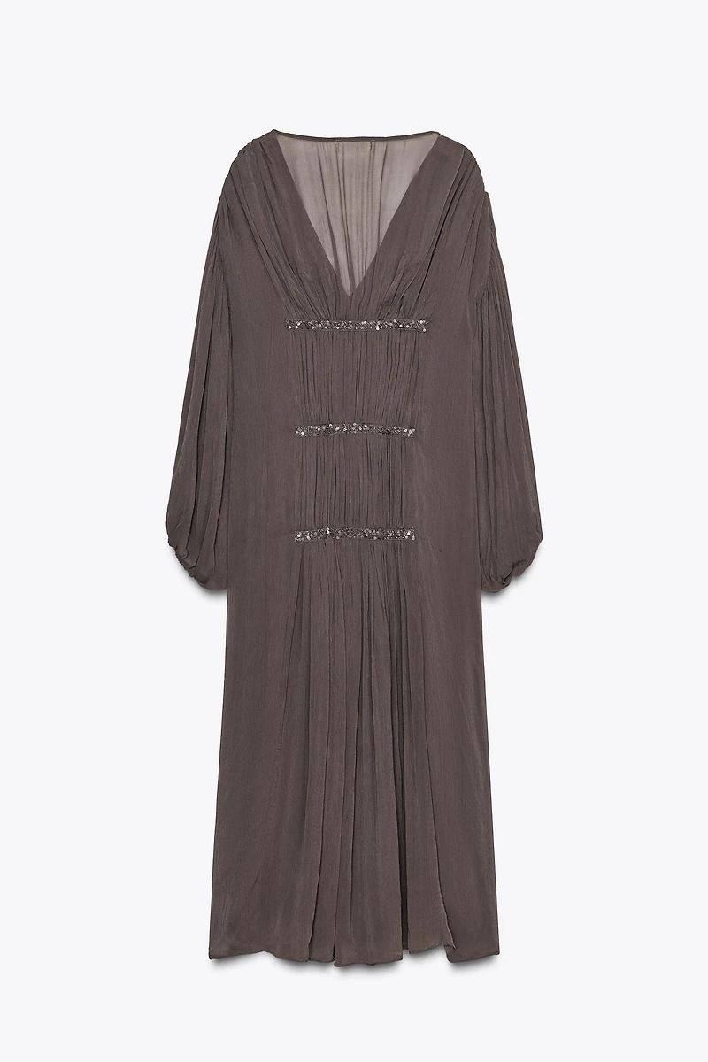 BEADED EMBROIDERED DRESS ZW COLLECTION