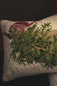 HOUSSE DE COUSSIN LAINE CHIEN SAPIN DE NOËL