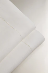 LINEN HEMSTITCHED FLAT SHEET