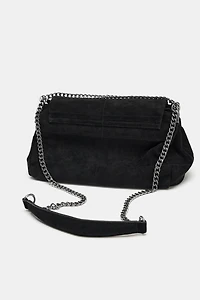 SPLIT LEATHER SHOULDER BAG