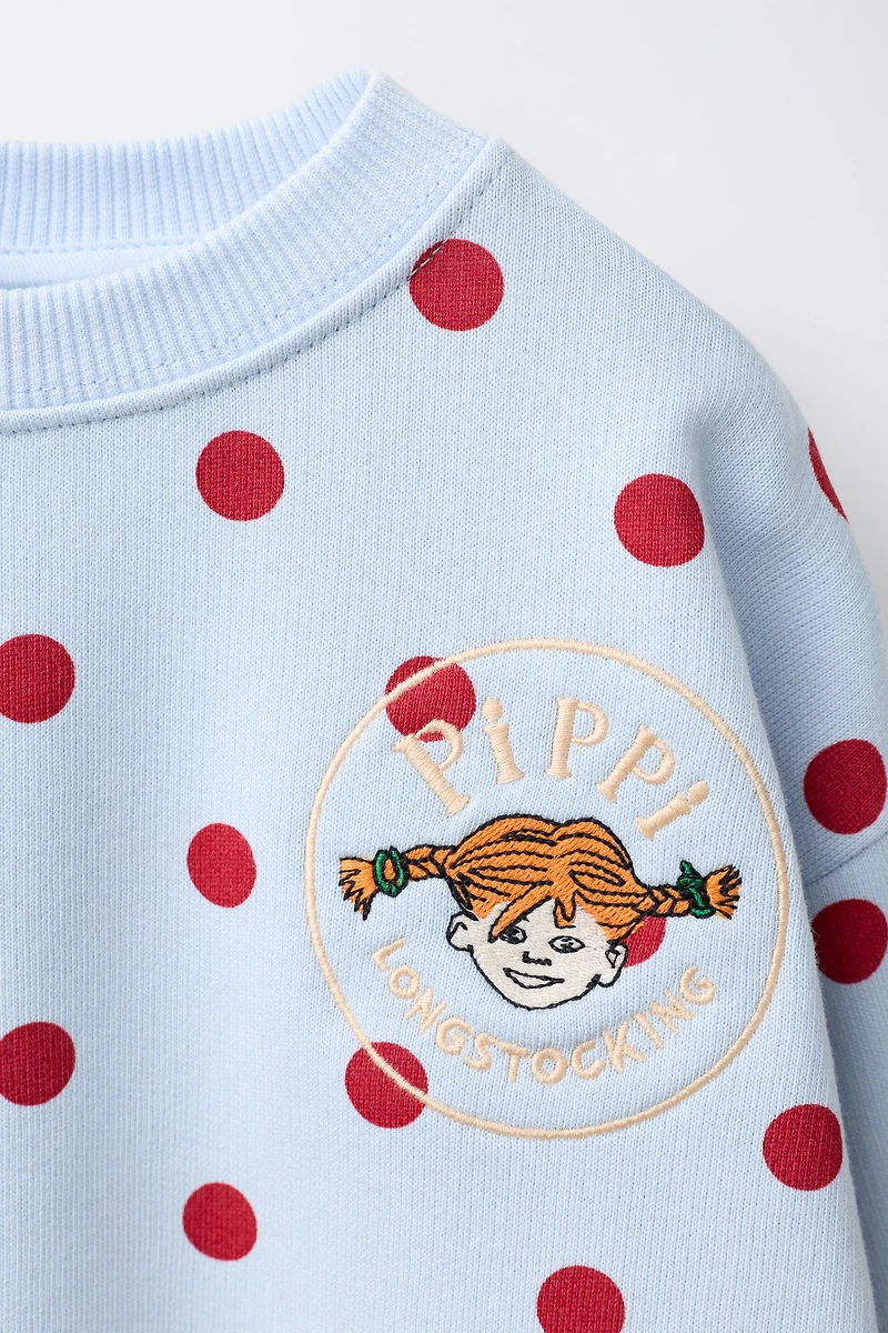 SWEAT À POIS PIPPI LANGSTRÜMPFE © ASTRID LINDGREN COMPANY