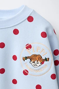 SWEAT À POIS PIPPI LANGSTRÜMPFE © ASTRID LINDGREN COMPANY