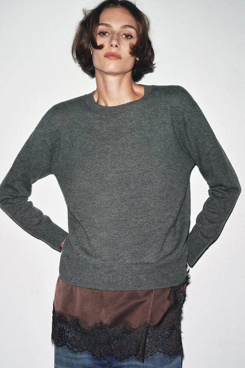EXTRA SOFT 100% WOOL KNIT SWEATER