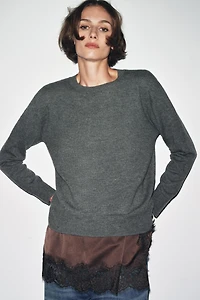 EXTRA SOFT 100% WOOL KNIT SWEATER