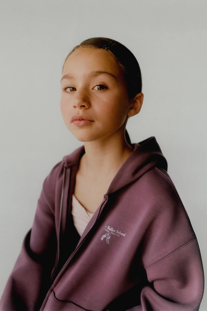 BALLET MODAL ZIP SWEATSHIRT