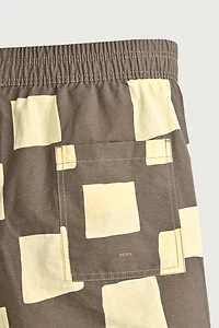 CONTRAST CHECK LONG SWIMSUIT