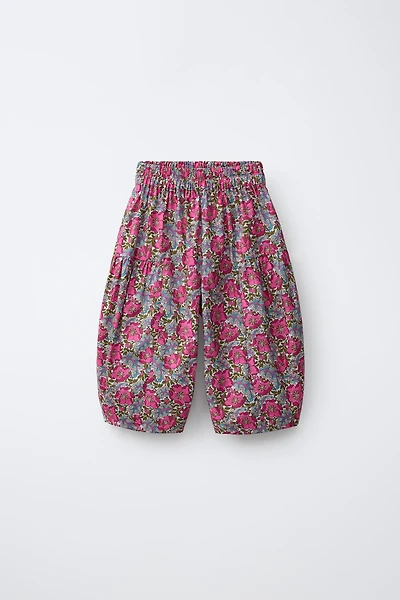 PRINTED FLORAL BLOOMER PANTS MADE WITH LIBERTY FABRIC