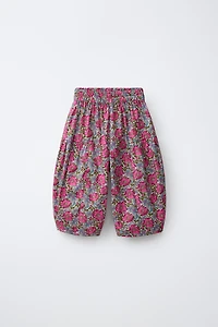 PRINTED FLORAL BLOOMER PANTS MADE WITH LIBERTY FABRIC