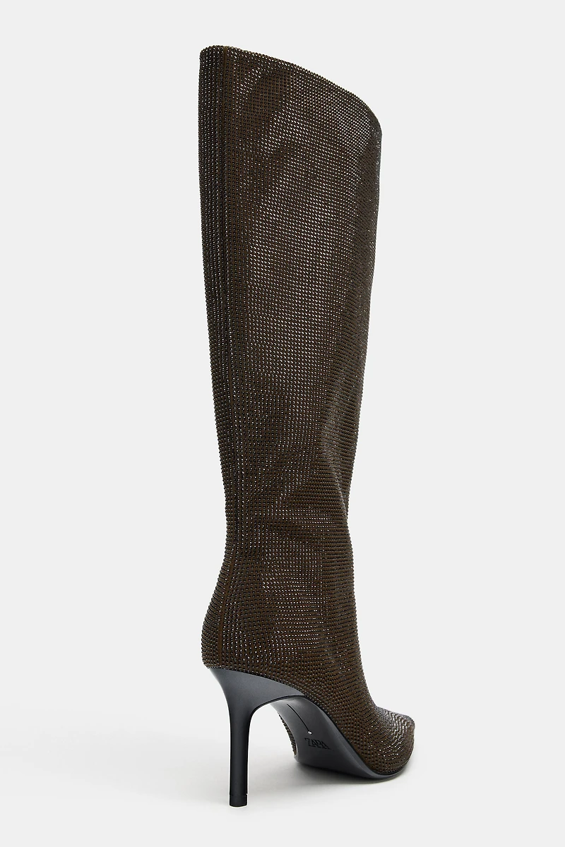 SPARKLY HIGH HEEL BOOTS