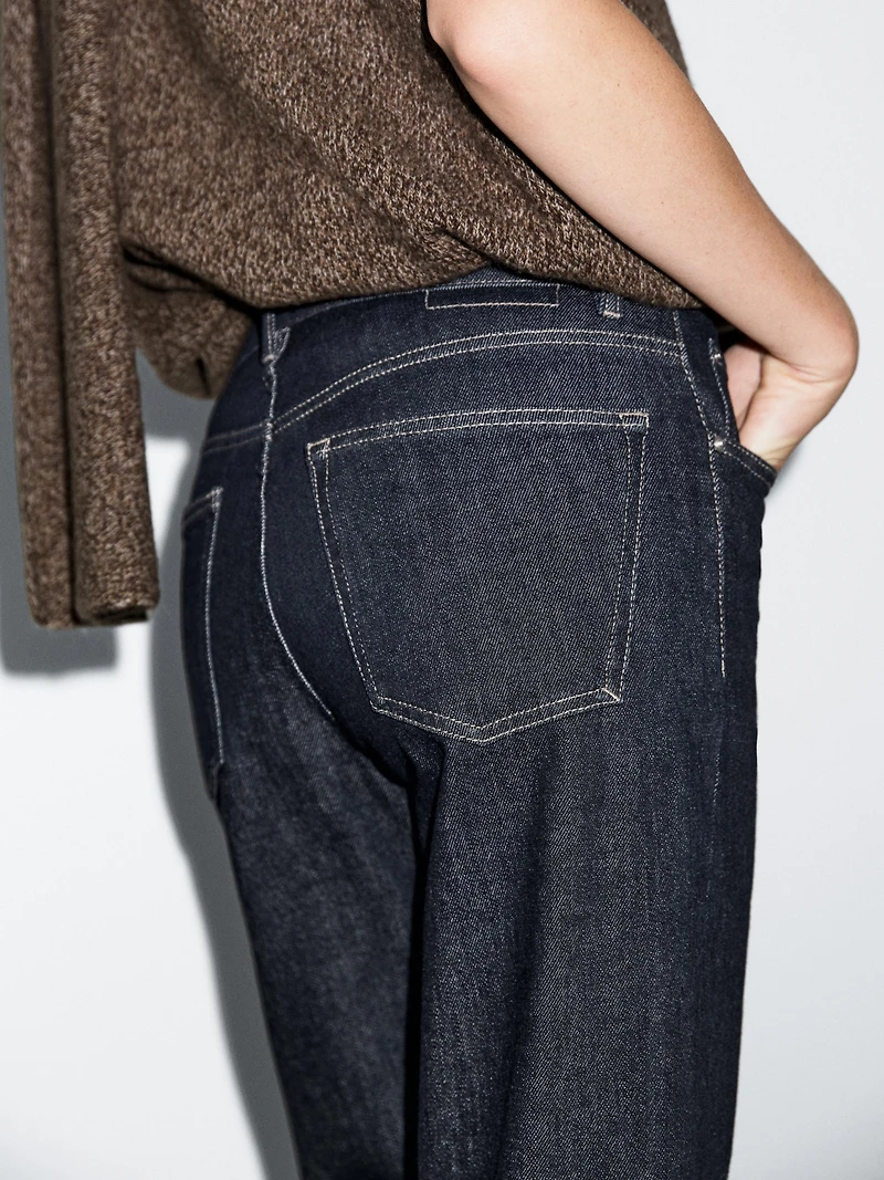 Jean straight taille haute