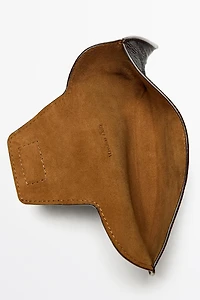 Étui à lunettes de soleil en cuir nappa