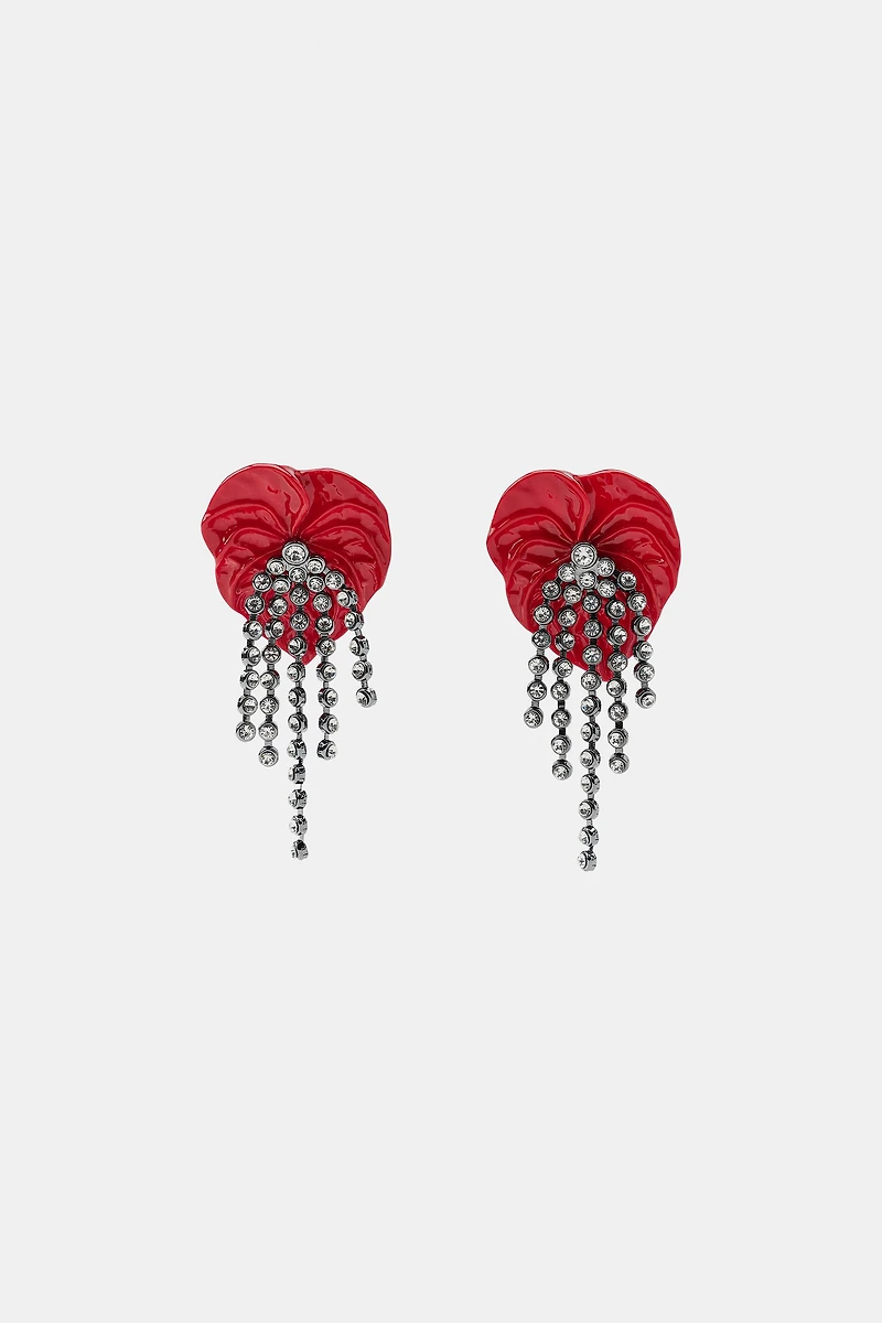 BOUCLES D'OREILLES FLEUR BRILLANTE