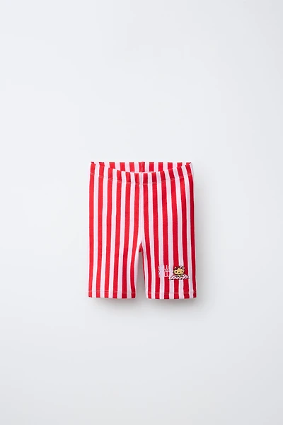 STRIPED EMBROIDERED HELLO KITTY © SANRIO BIKE SHORTS